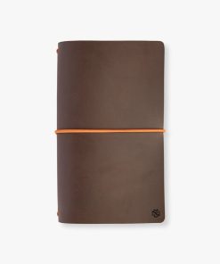 [:bg]Тъмнокафяв кожен тефтер Мено Дърварт [:en]Dark brown leather notebook Meno Darvart [:]