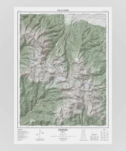 Pirin mountain poster map
