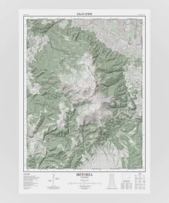 Vitosha mountain poster map